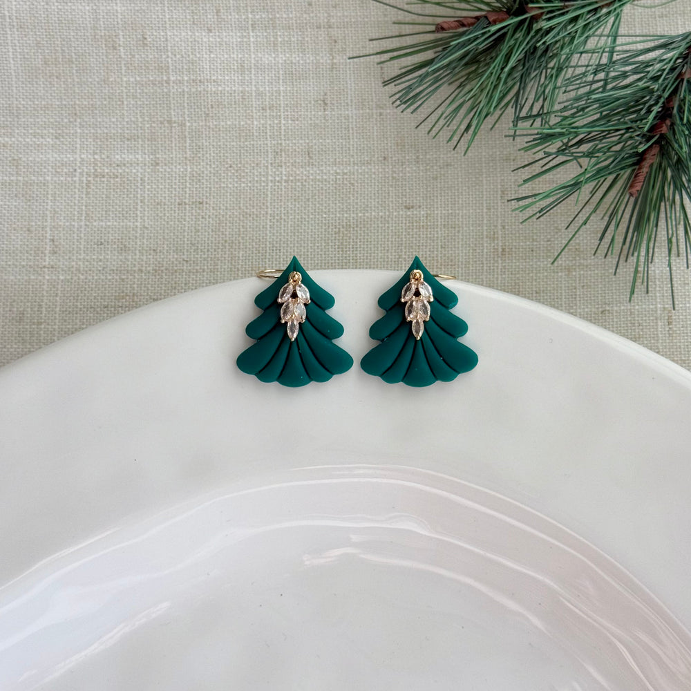 Jeweled Christmas Trees (Green)